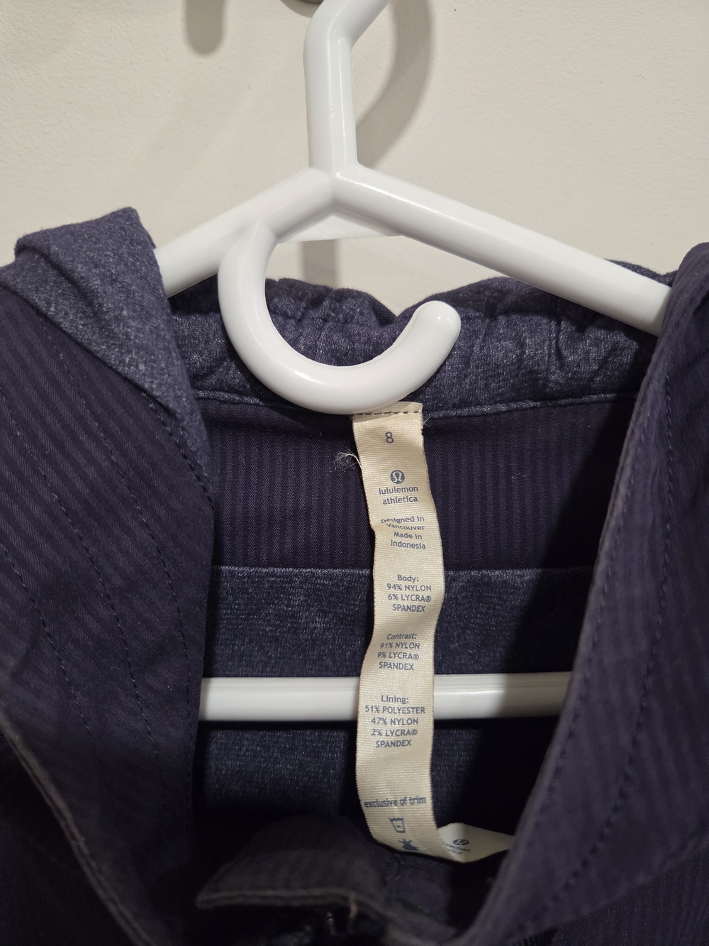 Lululemon Apres Practice Anorak Jacket Deep Indigo Size 8